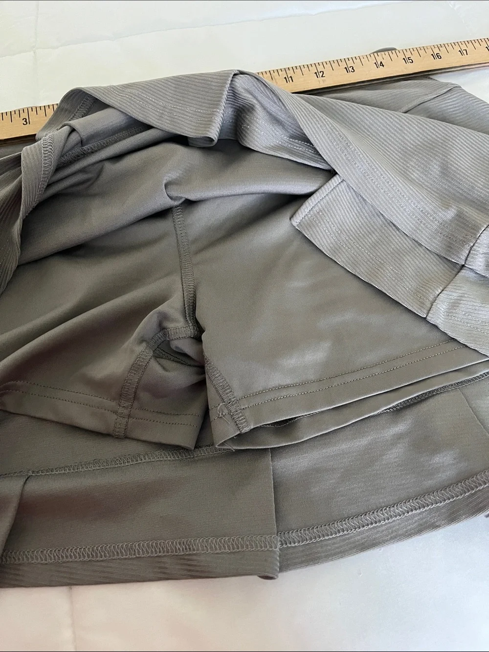 bolle Gray Athletic Skort with Pleated Hem